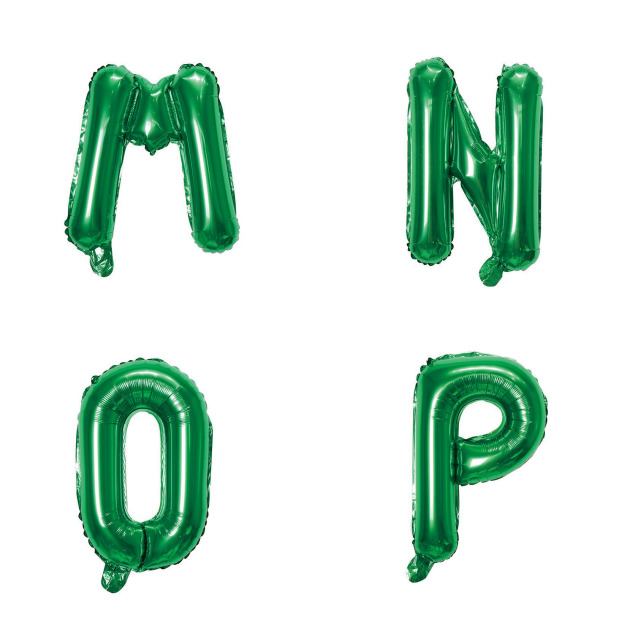 16吋聖誕綠色字母球-M.N.O.P