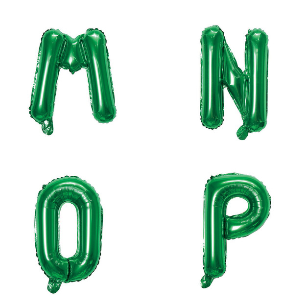 16吋聖誕綠色字母球-M.N.O.P