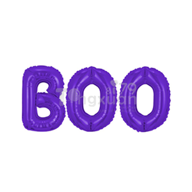 16吋紫色字母萬聖節BOO