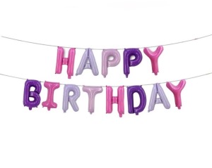 16吋 生日字母套組-夢幻紫色