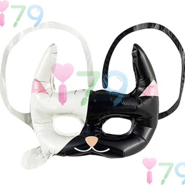 裝飾面具-氣球面具 雙色貓