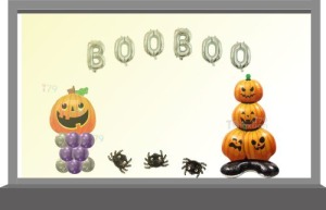 櫥窗佈置-萬聖節 南瓜蜘蛛