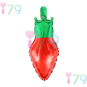 14吋 小造型鋁箔-聖誕節 燈泡紅色