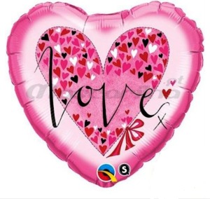 45cm 愛情鋁箔氣球-LOVE滿心 【Ｑ牌優惠中】
