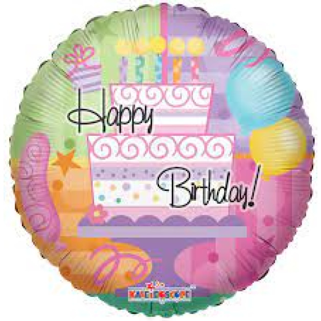 45cm 生日列鋁箔氣球-許願粉蛋糕【K牌限量優惠中】