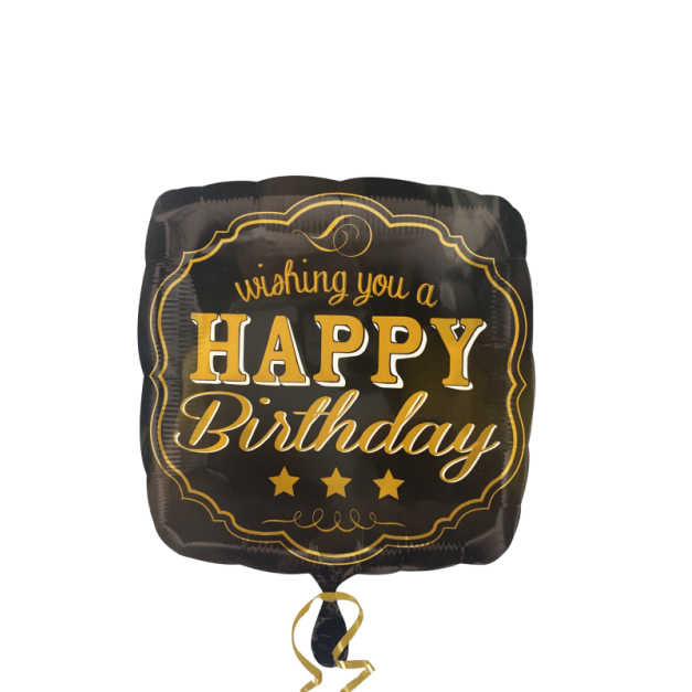 45cm 生日列鋁箔氣球-黑金生日【A牌限量優惠中】