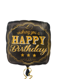 45cm 生日列鋁箔氣球-黑金生日【A牌限量優惠中】