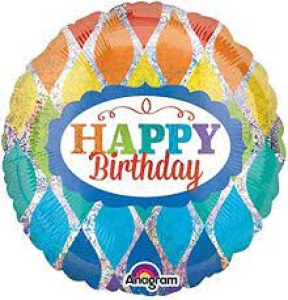 45cm 生日列鋁箔氣球-雷射菱格亮片【A牌限量優惠中】