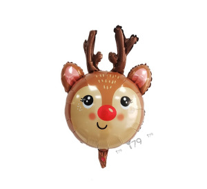 14吋 小造型鋁箔-聖誕節 麋鹿頭