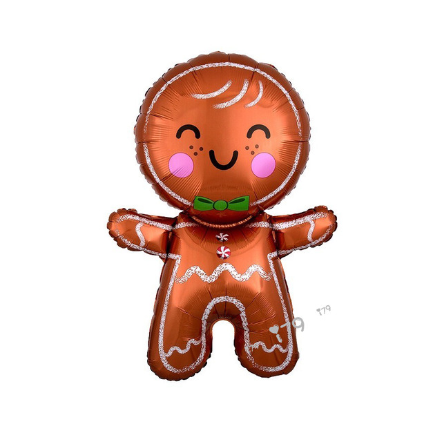 14吋 小造型鋁箔-聖誕節 薑餅人