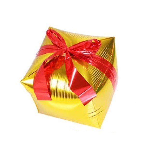 24吋禮物盒-金色(紅色緞帶)