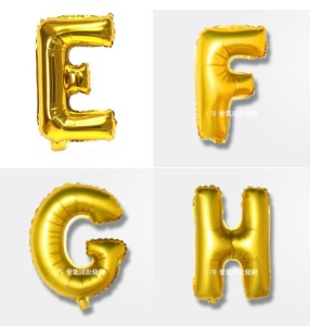 40吋金色字母球-E.F.G.H