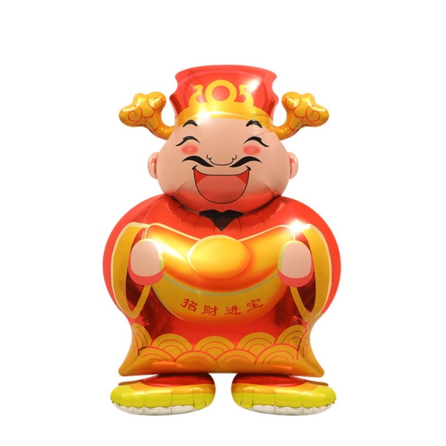 149cm新年站立 立體財神爺手抱元寶