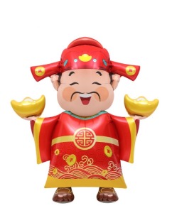 63cm新年站立 財神爺手拿雙元寶