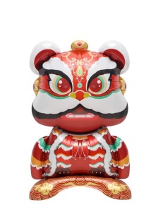 63cm新年節 站立立體舞獅花-小