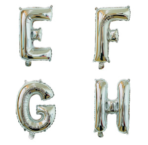40吋銀色字母球-E.F.G.H