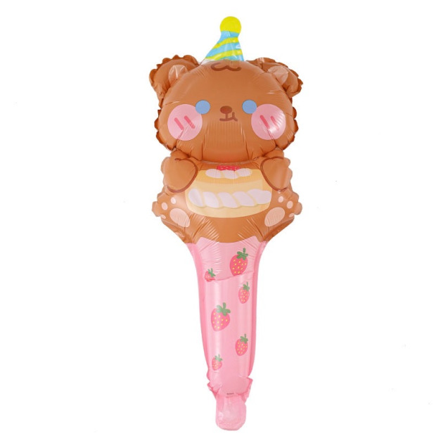 50cm 手拿棒鋁箔氣球- Q萌熊糕