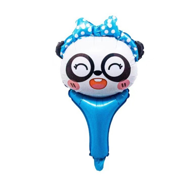 55cm 手拿棒鋁箔氣球- 新Ｑ動物款熊貓