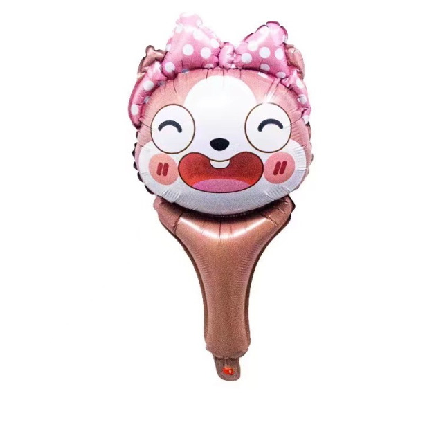 55cm 手拿棒鋁箔氣球- 新Ｑ動物款貓寶