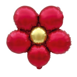 43cm復古絲絨花铝膜氣球-火紅