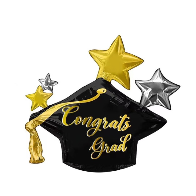 68cm 畢業系列鋁箔氣球-畢業學士帽C款