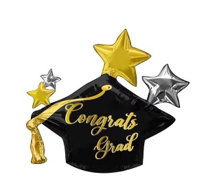 68cm 畢業系列鋁箔氣球-畢業學士帽C款