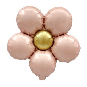 43cm復古絲絨花铝膜氣球-粉色