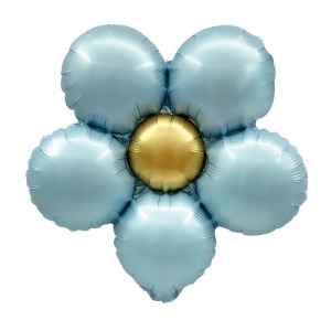 43cm復古絲絨花铝膜氣球-亞藍