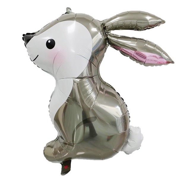 76cm 可愛動物鋁箔氣球-白金兔