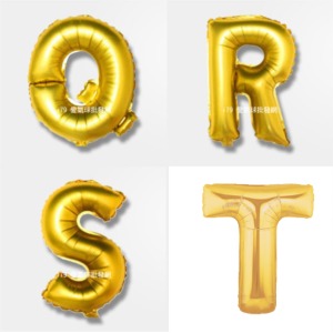 40吋金色字母球-Q.R.S.T