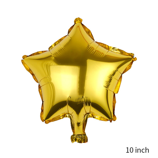 10吋素面鋁箔五角星-金色/銀色