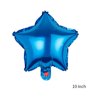 10吋素面鋁箔五角星-深藍/淺藍