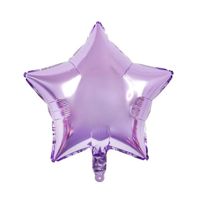 18吋素面鋁箔五角星-深紫/淺紫