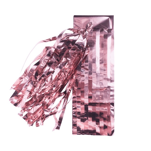 【派對商品】35cm  流蘇/紙編花-玫瑰粉