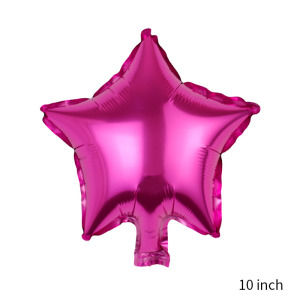 5吋素面鋁箔五角星-玫紅色/玫瑰金