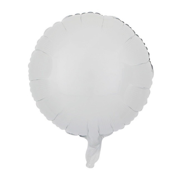 18吋圓形鋁箔球-白色