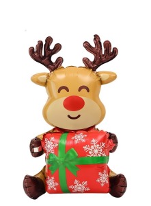 3D立體組裝聖誕馴鹿抱禮物