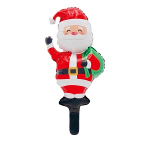 14吋 小造型鋁箔-聖誕節 聖誕老人揹禮物