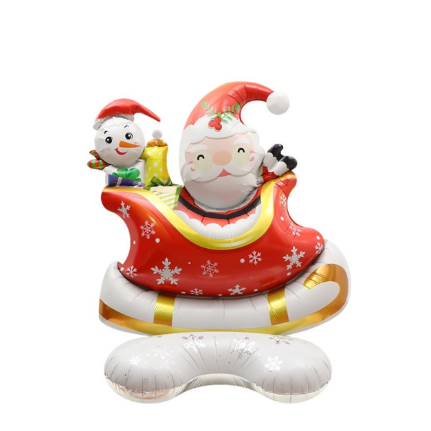 112cm聖誕節 立體聖誕老人Q雪橇
