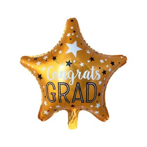 45cm 畢業系列鋁箔氣球-五星金畢業