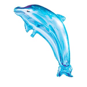 85cm 海洋系列鋁箔球-藍漾海豚