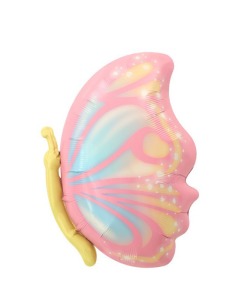 59cm 昆蟲系列鋁箔氣球-蝴蝶側身幻夢粉