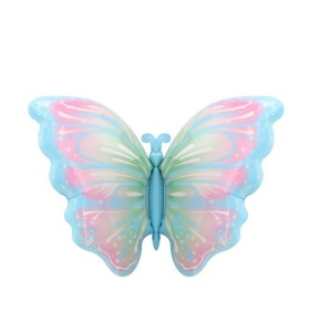 82cm 昆蟲系列鋁箔氣球-蝴蝶夢彩藍蝶