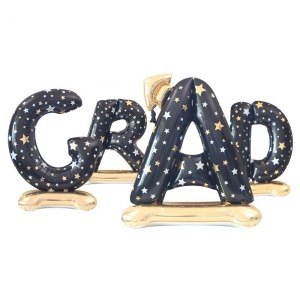 140cm 畢業系列站立球 字母黑金