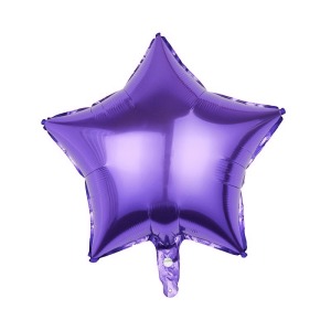 18吋素面鋁箔五角星-夜紫