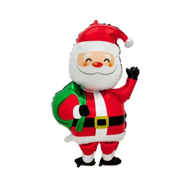 97cm聖誕節-聖誕老公公揹禮物招手