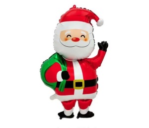 97cm聖誕節-聖誕老公公揹禮物招手