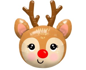 68cm聖誕節 粉腮紅麋鹿頭