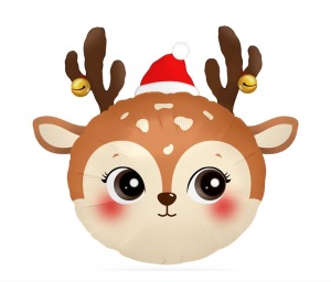 62cm聖誕節 戴帽麋鹿頭