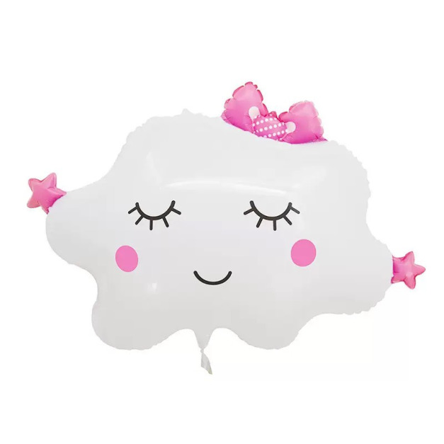 79cm白雲微笑朵粉蝴蝶結